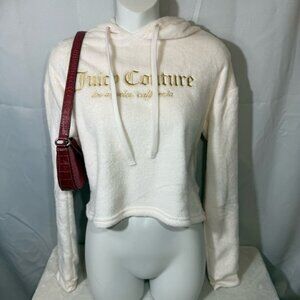 Juicy Couture Plush Fleece Hoodie Blush Cream Size M